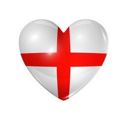 Love England, heart flag icon