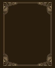 Calligraphy vector frame and page decoration. ornaments and line art for greeting cards, wedding invitations, ornate frames