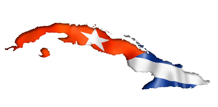 Cuban flag map