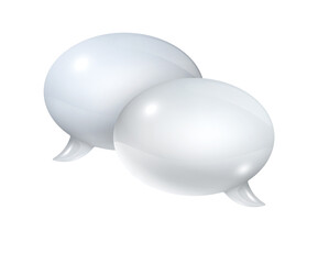 White speech bubbles