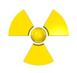 3D radioactive symbol