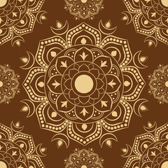 luxury ornamental mandala design pattern background. Indian linear yoga illustration. Vector mandala clipart for card, print, packing, poster in yoga style. Decorative pattern in oriental style.