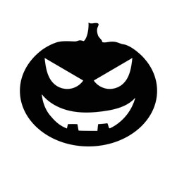 Pumpkin icon vector illustration isolated on white background. Pumpkin silhouette design.