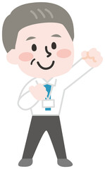 やる気キラキラの会社員 