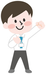 やる気キラキラの会社員 