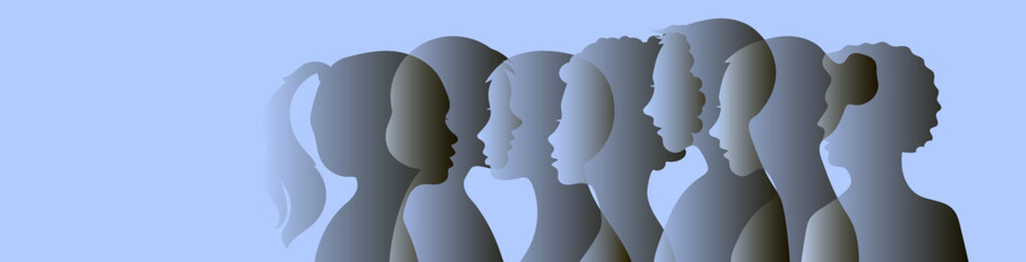 Parents and children. Drawing of a human silhouette.
Family, adolescent psychology, family relations between relatives.