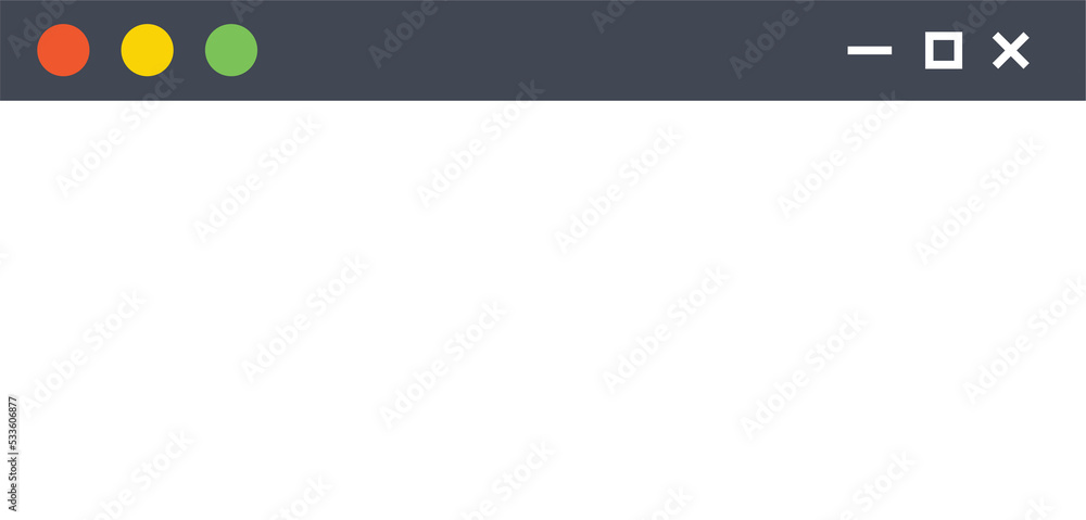 Poster Computer blank window frame template for advertisement. Pop up user interface.