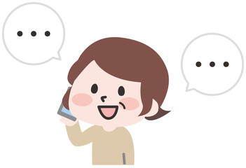  電話をする女性