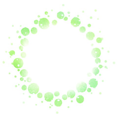 緑の水玉のフレーム素材