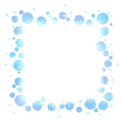 青い水玉のフレーム素材