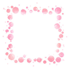 ピンクの水玉のフレーム素材