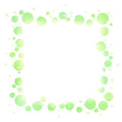 緑の水玉のフレーム素材