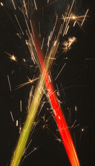 flames with sparks