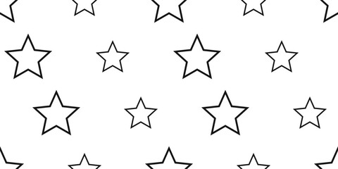 Star pattern of empty black stars inside. Suitable for packaging, print, decor and stylish design.