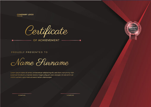 Black an pink certificate template with luxury pattern,diploma,Vector illustration and vector Luxury premium badges design,Set of retro vintage badges and labels.