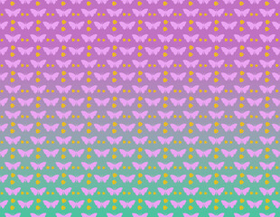 seamless pattern  gradient background with butterfly