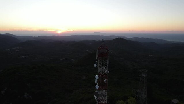 Tower climbing with an incredible view. A dose of adrenaline. Drone video.
