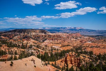 bryce canyon unter blauem himmel mit wolken