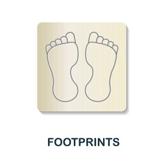 Footprints icon. 3d illustration from crime collection. Creative Footprints 3d icon for web design, templates, infographics and more