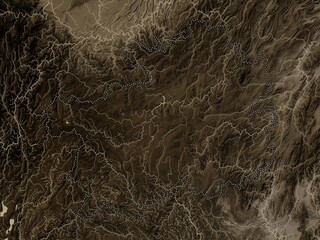 Guizhou, China. Sepia. No legend