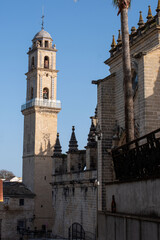 Fototapeta na wymiar Clocher de la cathédrale de Jerez