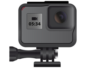 Action camera isolated 