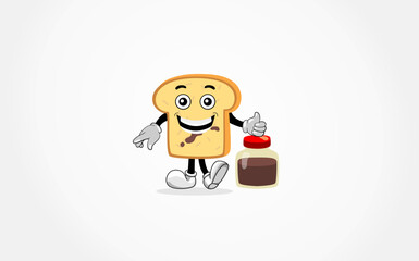 illustration of character bread, suitable for design materials, lessons, books, animations and others
