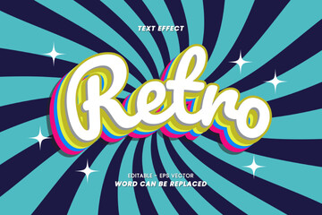 Editable Text Effects - Retro with Modern Background Theme