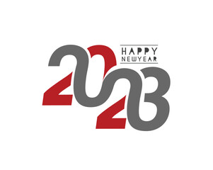 2023 Happy New Year Text Typography Design Patter, Vector illustration.