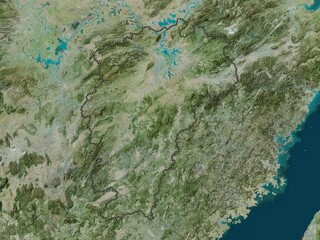 Jiangxi, China. High-res satellite. No legend
