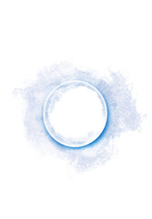 Bilderrahmen floral blau