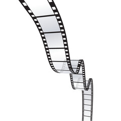 Vector illustration abstract monochromatic film reel concept background - eps10