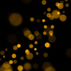Yellow bokeh on a dark background