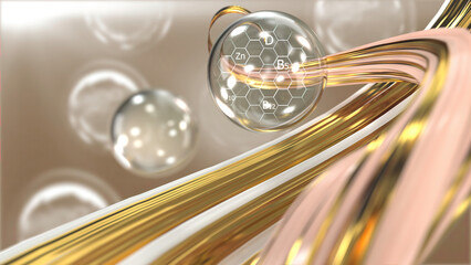 Imagination of drops of serum used for beauty secrets as an illustration of 3 skin care products