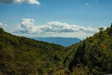 Fototapeta na wymiar landscape with sky in the mountain