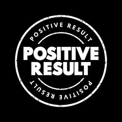 Fototapeta premium Positive Result text stamp, concept background