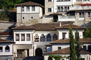Fototapeta na wymiar Maison ottomane du quartier de Gorica, Berat