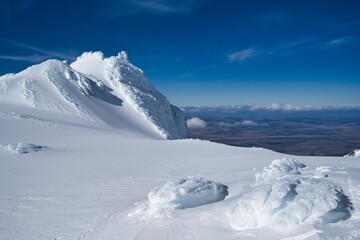 South from the summit of Mt. Ruapehu, New Zealand