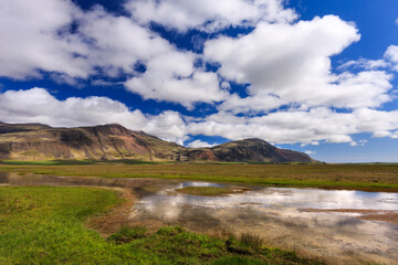 landscape with clouds and mountains
