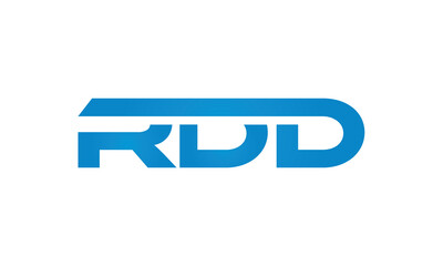 RDD monogram linked letters, creative typography logo icon