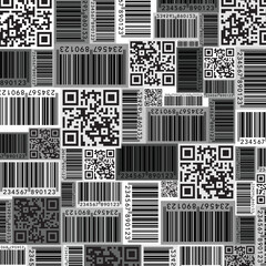 Barcode style grey pattern wallpaper
