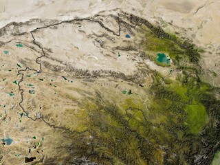 Qinghai, China. Low-res satellite. No legend