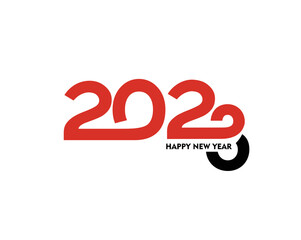 2023 Happy New Year Text Typography Design Patter, Vector illustration.