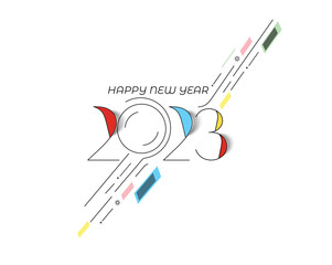 2023 Happy New Year Text Typography Design Patter, Vector illustration.