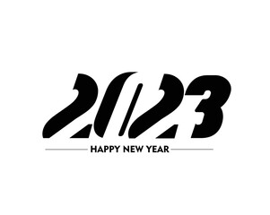 2023 Happy New Year Text Typography Design Patter, Vector illustration.