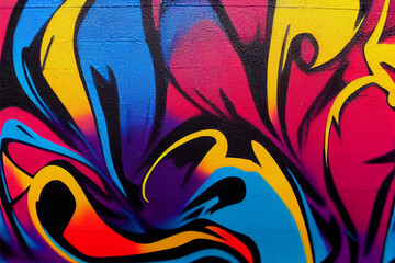 Background image of a urban grafitti wall. generative ai