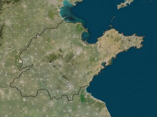 Shandong, China. Low-res satellite. No legend