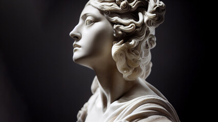 Illustration of a Renaissance marble statue of Hebe. She is the Goddess of youth and rejuvenation, Hebe in Greek mythology, known as Juventas in Roman mythology.