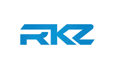 RKZ monogram linked letters, creative typography logo icon