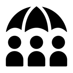 Management Hierarchy Glyph Icon